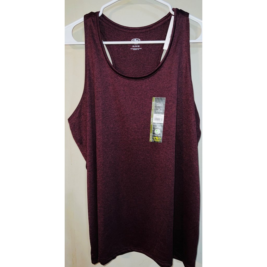 New Athletic Works Youth Maroon Tank Xl Sleeveless Nwt